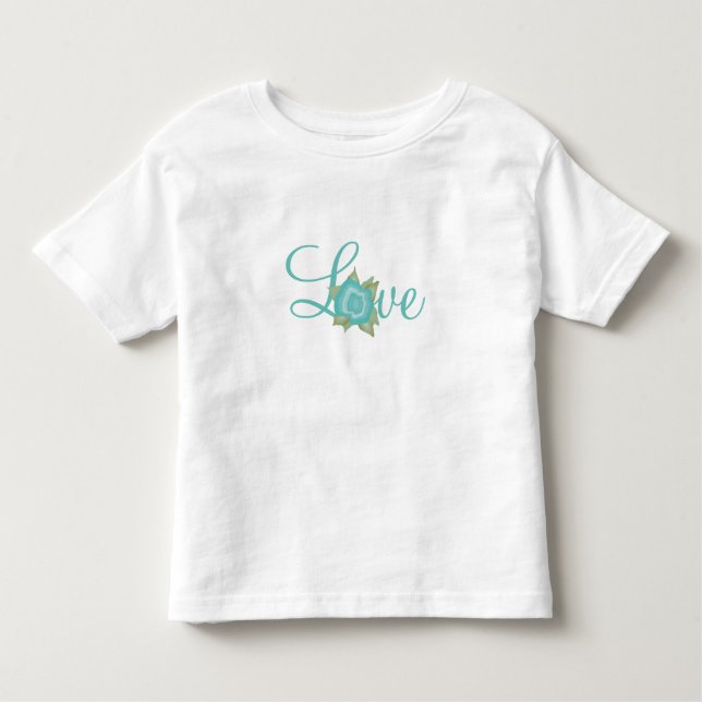 T - Shirt aquamarin Liebe (Vorderseite)