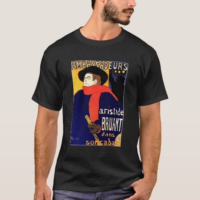 T - Shirt: Aristide Bruant von Toulouse-Lautrec T-Shirt (Vorderseite)