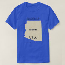 T - Shirt - Arizona Karte mit Stadt