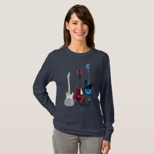 T-shirt ärmel lang, Gitarren, music