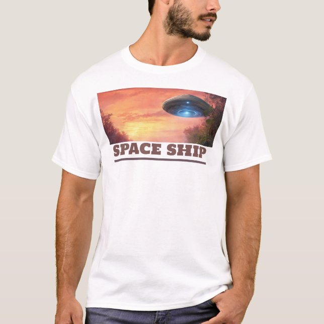 T - Shirt auf Raumschiffen (Vorderseite)