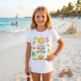 T-Shirt Auf Wiedersehen Schule Hallo Sommerparty 