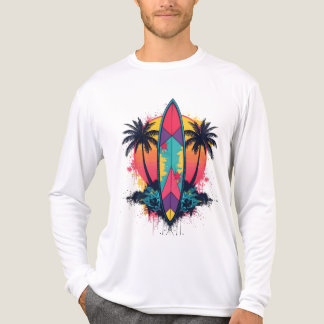 T-Shirt aus dreifachem Vintage-Tropical-Sommer-Vib Tri-Blend Shirt