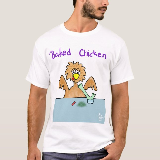 T - Shirt aus gebackenem Hühnchen (Vorderseite)