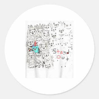 T-Shirt ausstechen Runder Aufkleber