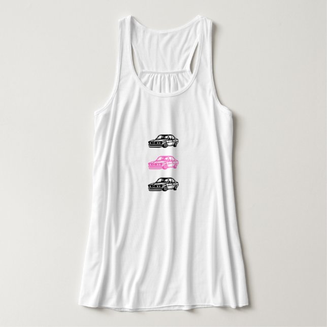 T-Shirt Auto für Mädchen Tank Top (Design Vorderseite)