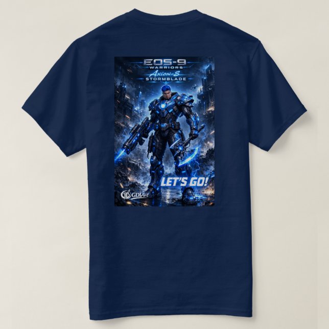 T-SHIRT - AXION-8 STORMBLADE - LET'S GO! (Design Rückseite)