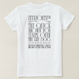 T-Shirt (B) - Zetafonts Pangramm