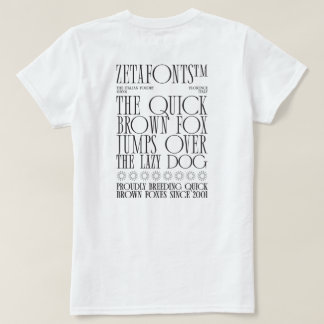 T-Shirt (B) - Zetafonts Pangramm