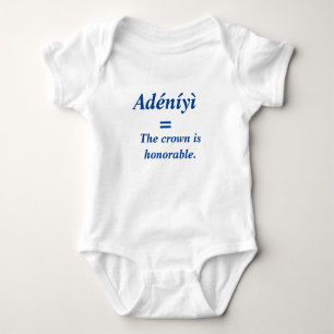 T - Shirt Baby Bodysuit: Mit Yoruba-Namen