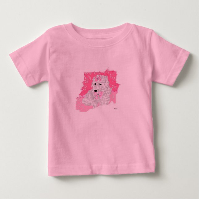 T - Shirt Baby Girls Poodle (Vorderseite)