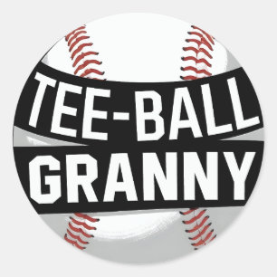 T-Shirt-Ball Granny Teeball Oma Runder Aufkleber