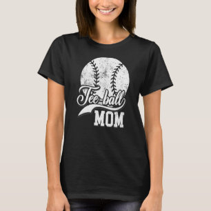 T-Shirt Ball Mama Vintag Frauen Mama Teeball Mutte