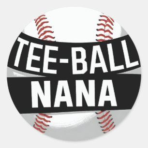 T-Shirt-Ball Nana Funny Teeball Oma Runder Aufkleber