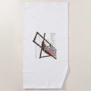 T-Shirt Barefoot Girl Beach Handtuch