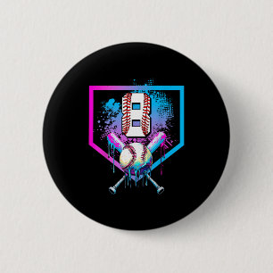 T-Shirt Baseball Drip 8. Geburtstag Zuhause Button
