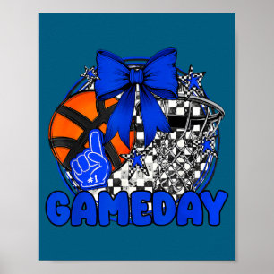 T-Shirt Basketball-Spieltag Los geht's jubeln Poster