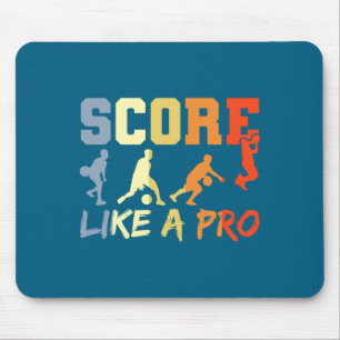 T-Shirt Basketball Zitat Vintage-Look Basketball Mousepad