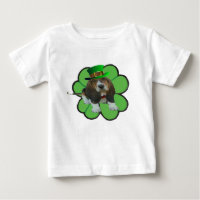 T - Shirt Basset Hound Happy St. Patrick's Clover