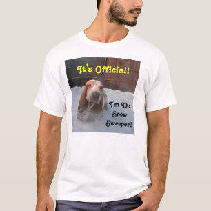 T - Shirt Basset Hound Snow Sweeper