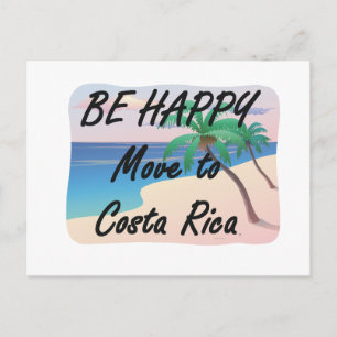 T-SHIRT Be Happy Costa Rica Postkarte