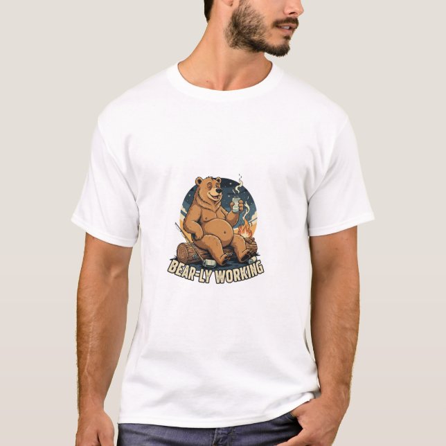 T-Shirt 'Bear-ly Working' (Vorderseite)