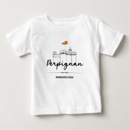 T-Shirt bebe blanc - OBV - Perpignan-Castillet