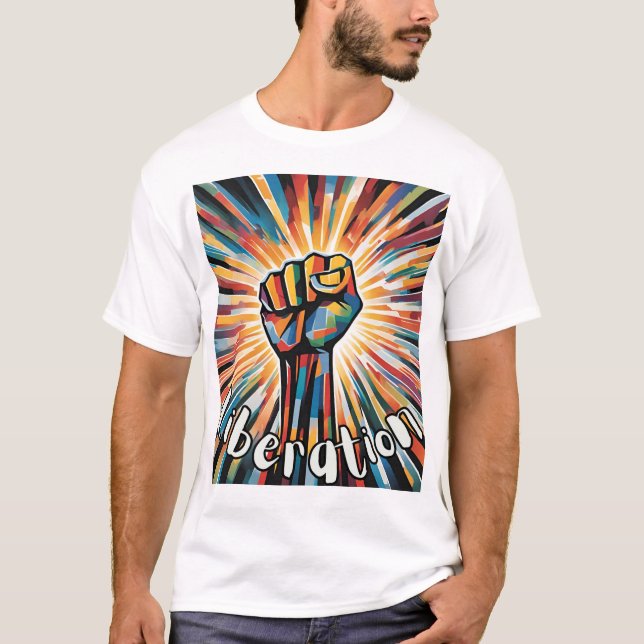 T - Shirt "Befreiung" - Ein kühnes Symbol der Einh (Vorderseite)