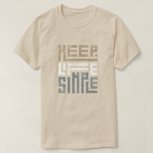 T- Shirt Behalten Lebenslanges einfaches Design fü (Design vorne)