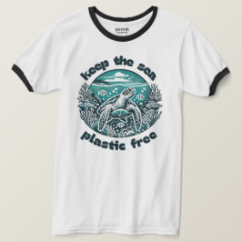T-Shirt "behalten Sea Plastic Free Ocean Life"