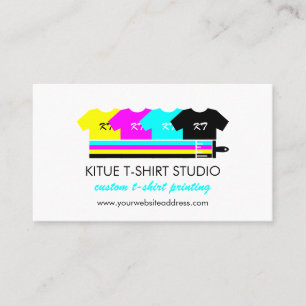 T-Shirt-Bekleidungsgeschäft Druck auf Anfrage Visitenkarte