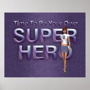 T-SHIRT besitzen Superhero Poster