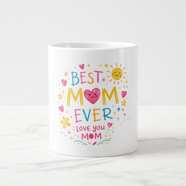 T-Shirt "Beste Mutter aller Zeiten" Jumbo-Tasse (Vorderseite)