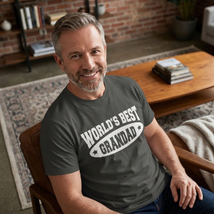 T-Shirt 'Bester Opa der Welt' - Schwarz oder Dunke