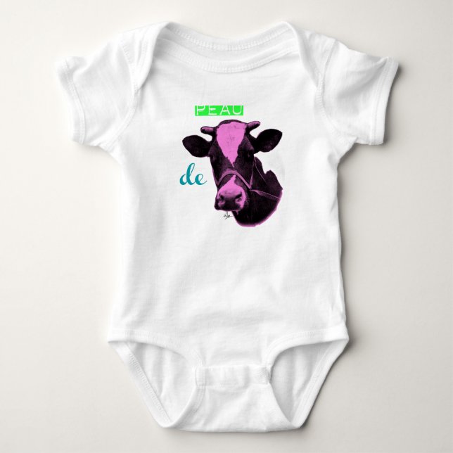 T - shirt Bicolore Frau Kuhhaut (Vorderseite)