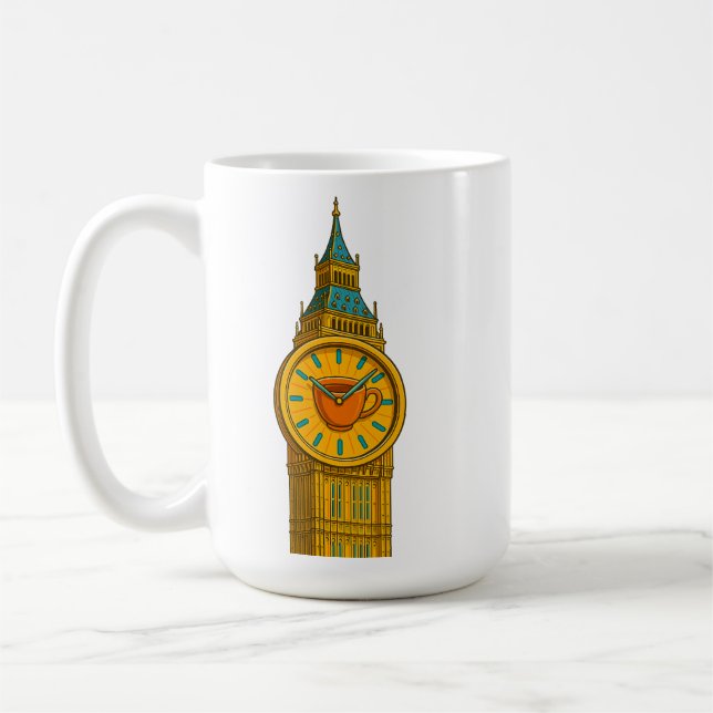 T-Shirt Big Ben Kaffeetasse (Links)