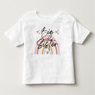 T - Shirt Big Sister Rainbow and Hearts