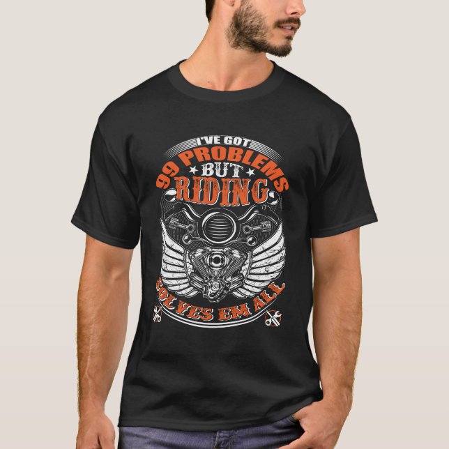 T-Shirt Biker Motorradfahrer (Vorderseite)
