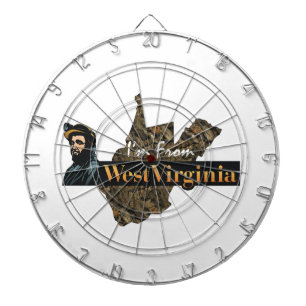 T-SHIRT bin ich von West Virginia Dartscheibe