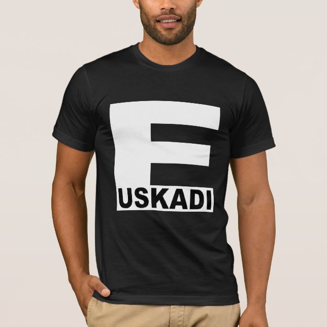 T-shirt BIO- schwarzes EUSKADI (Vorderseite)