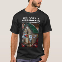 T - Shirt Birdhouse Werbe-Illustration