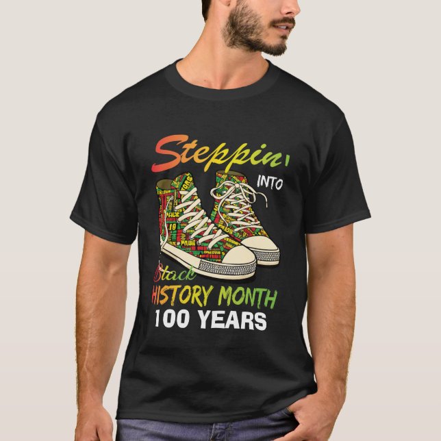 T-Shirt-Black History Month 100 Years T-Shirt (Vorderseite)