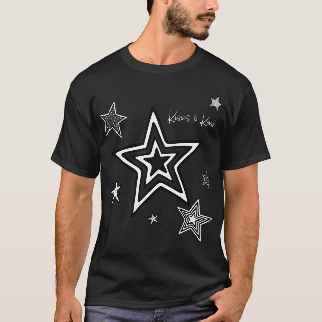 T-Shirt Black. KtK. Stars (Vorderseite)