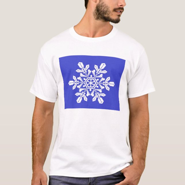 T - Shirt Blauer Schneefall (Vorderseite)