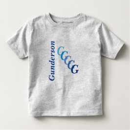 T - Shirt - BlueName und Stagased-Initials