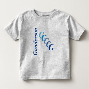 T - Shirt - BlueName und Stagased-Initials