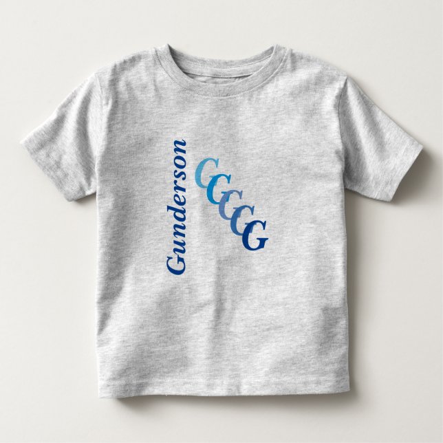 T - Shirt - BlueName und Stagased-Initials (Vorderseite)