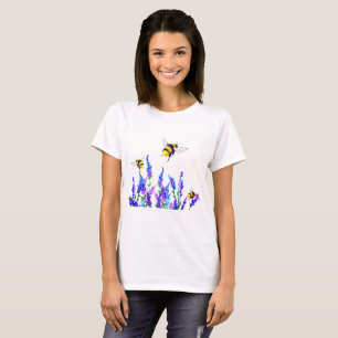 T - Shirt Blume und Bienen