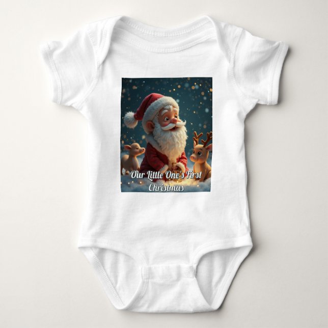 T-Shirt Body Christmas Baby Strampler (Vorderseite)
