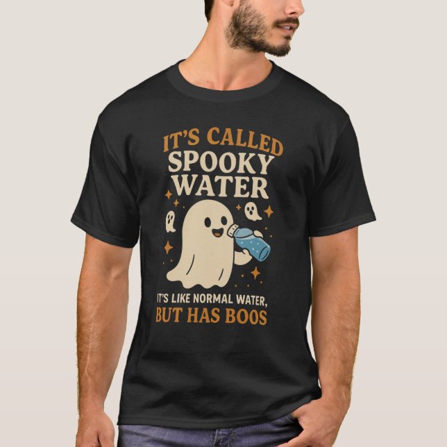 T - Shirt Boozy Ghosts Halloween - Niedlich, Trink (Vorderseite)